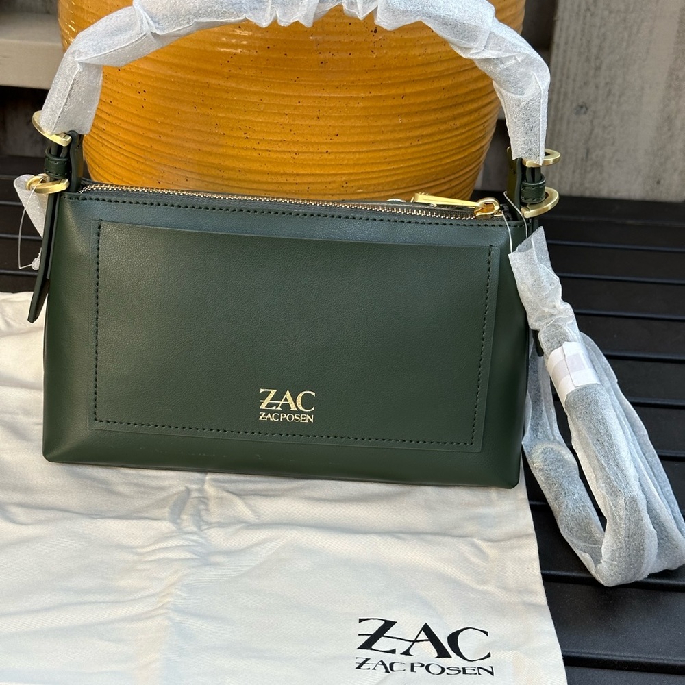 Zac Posen Zip Top Crossbody Military Green